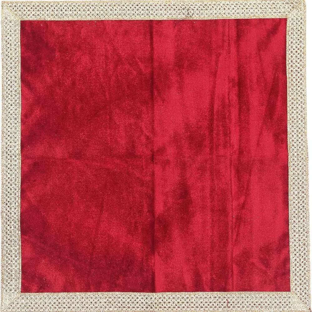Small Solid Color Velvet Cloth for Multipurpose Use Red - Picture 5 of 7